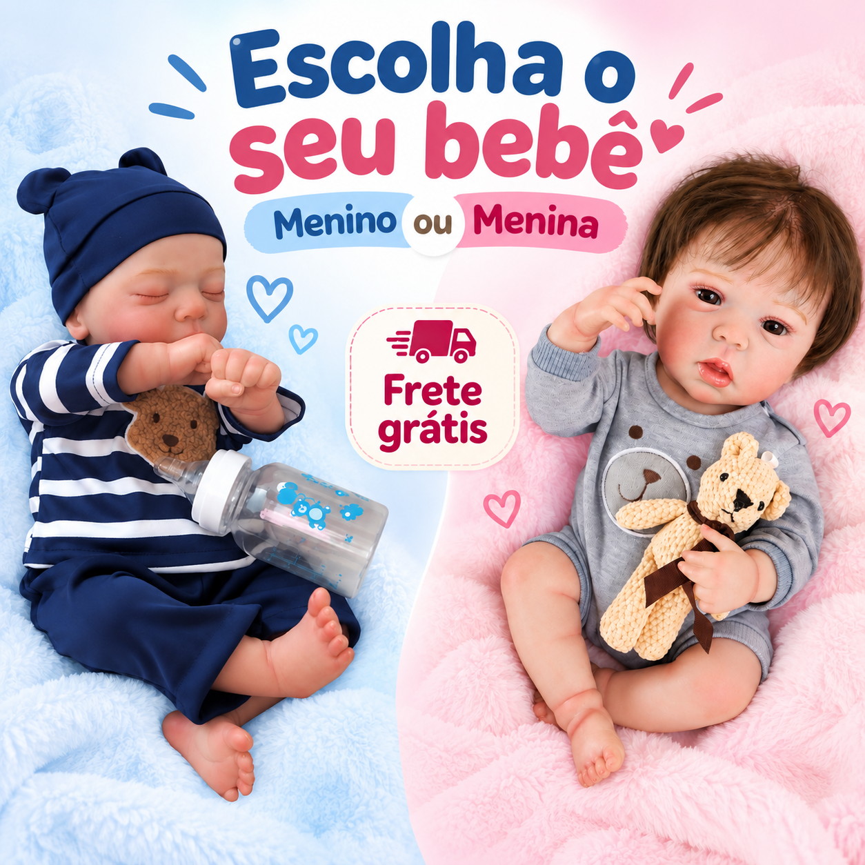 Bebê Reborn menino e menina